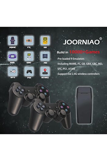 Generic Natural Retro Game Console - 30,000 Games, 9 Emulators, 4K HDMI, Dual 2.4G Wireless Controllers (64