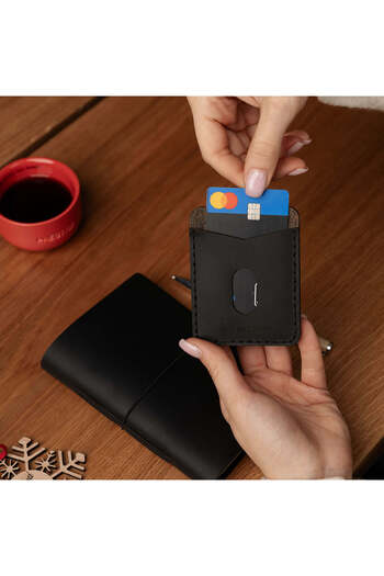I WOOD BE Black cardholder