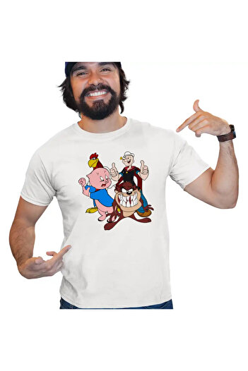 OEM Men's T-shirt Foghorn Taz Popey Porky Looney Tunes