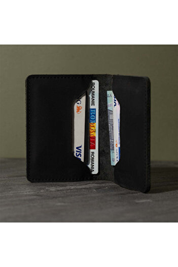 I WOOD BE Compact Matte Black Wallet