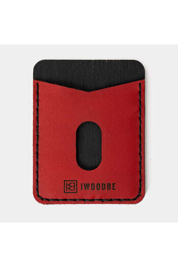 I WOOD BE Red cardholder