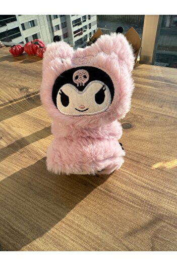 Blotch Winter Earmuffs That Protect from the Cold, Featuring Kuromi, Fluffy Pink Color, Cute Plush Earmuffs for Girls