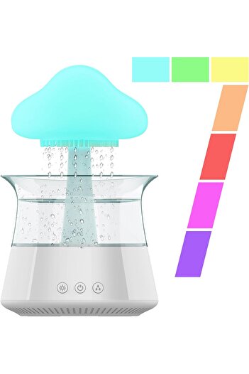 Generic Rain Cloud Humidifier Water Drip - Mushroom Aroma Diffuser (White)
