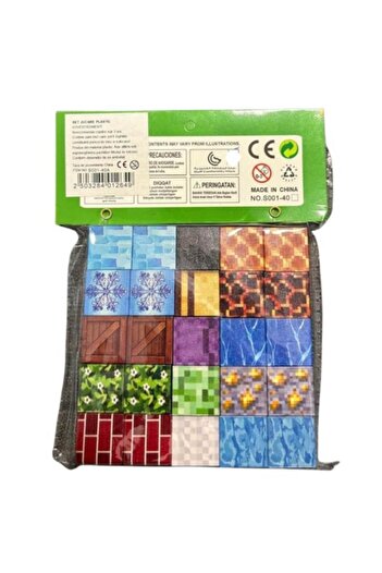 OEM Set Minecraft puzzle, magnetic blocks, 25 pieces, multicolor, multiple characters