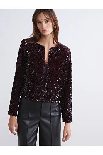 LC Waikiki Crew Neck Sequined Women's Jacket (W5)