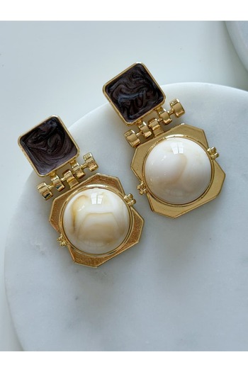 CHARMLUCKY Vintage Square Earrings