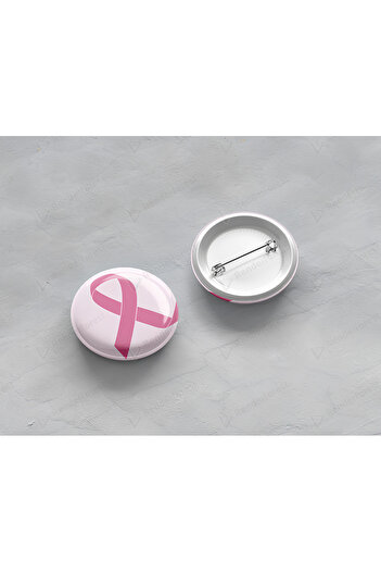 Generic Breast Cancer Badge Button with Pin with different designs