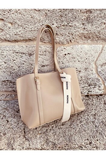 H&D COLLECTİON Women's Medium-Sized Faux Leather Medium-Sized Handbag and Shoulder Bag with Snap Closure and Zipper Closure