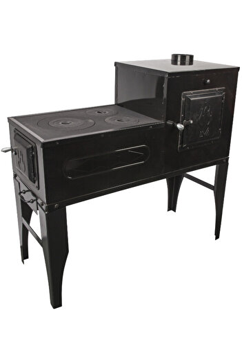 Evotools Enameled Cooking Stove Type L / Boot, Black Left Black