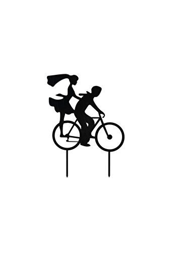 Amco Wedding/engagement decoration, bicycle topper, cake ornament 190x 140 x 3 mm