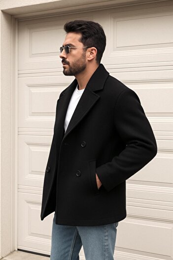 Delpino Men's Oversize Double-Breasted Cashmere Coat