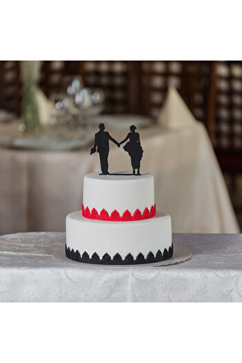 Amco Wedding/engagement decoration, topper model 1, cake ornament 200 x 140 x 3 mm