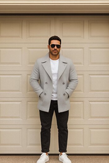 Delpino Men's Oversize Double-Breasted Cashmere Coat