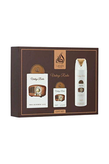 lattafa VINTAGE RADIO, 4-piece gift set, unisex
