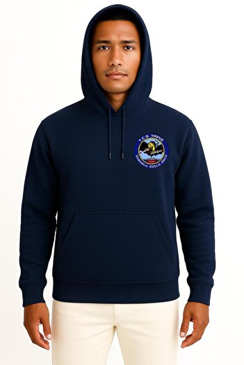 Bahriyeli Collection Hooded Tcg Yavuz F-240 Unisex Sweatshirt with Pocket and Back Design