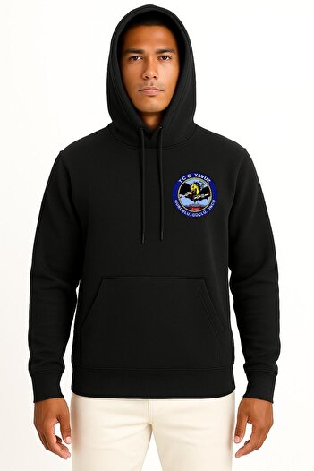 Bahriyeli Collection Hooded Tcg Yavuz F-240 Unisex Sweatshirt with Pocket and Back Design