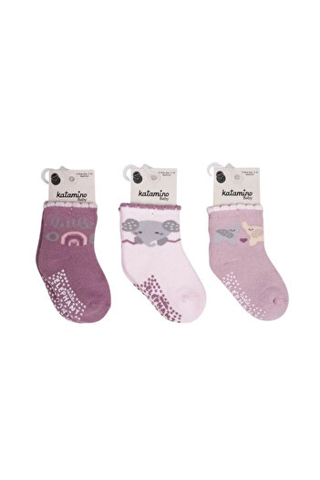 ALFA AKSESUAR 03 Katamino Mirselin Abs Socks for Baby Girls K45892 Assorted