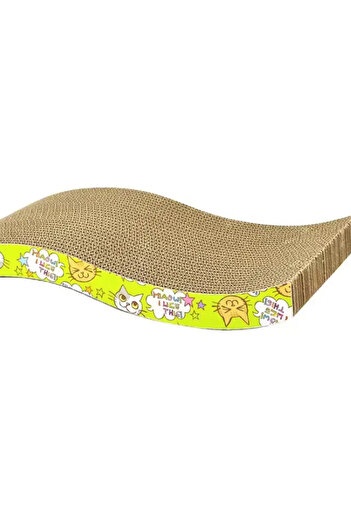 OEM Cat toy, Horizontal scratcher, made of cardboard, includes Matei grass, 65 x 23 x 3.5 cm