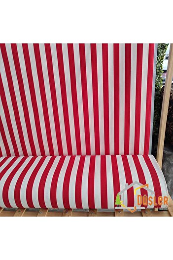 DÜŞLER EV TEKSTİLİ Striped and Patterned Water and Stain Repellent Panama Linen Small-Scale Premier Duck Fabric Cloth 100X180