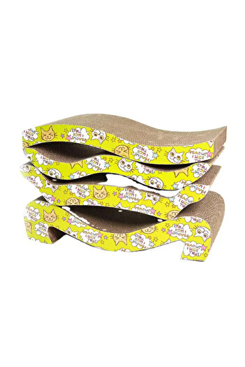 OEM Cat toy, Horizontal scratcher, made of cardboard, includes Matei grass, 65 x 23 x 3.5 cm