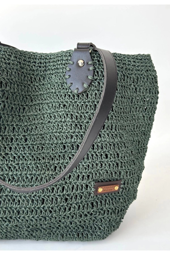 By Mop Fonny Green Knitted Bag