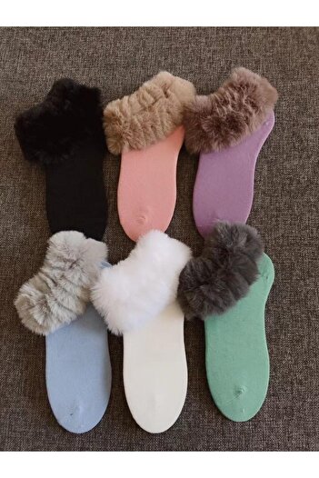 WarD Girls' Winter Multicolor Hair Socks/Stockings 6 Pairs
