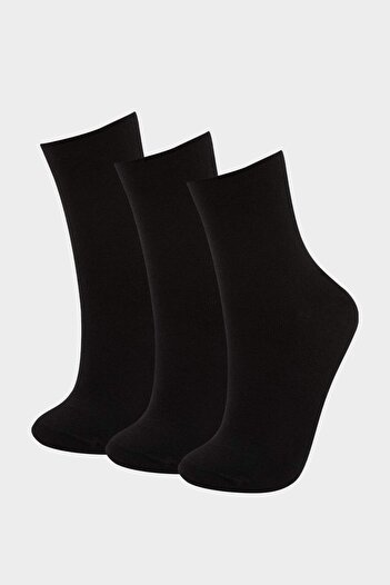 DeFacto Women's 3-Pack Cotton Long Socks F6340Axns