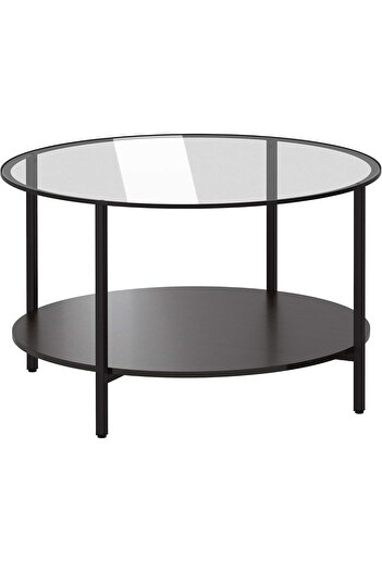 IKEA Vittsjö Coffee Table, Black-Brown, Glass