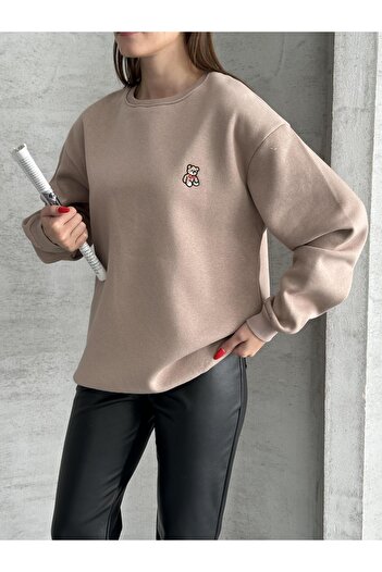 FERZOLAİO Unisex Bear Mink Sweatshirt