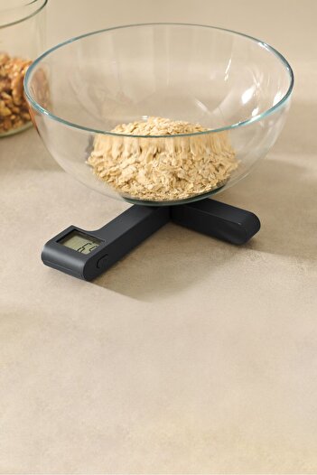 Tchibo Foldable Kitchen Scale, Dark Grey