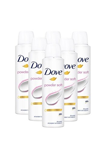 Dove Set of 6 x Deodorant spray for women Powder Soft 200 ml