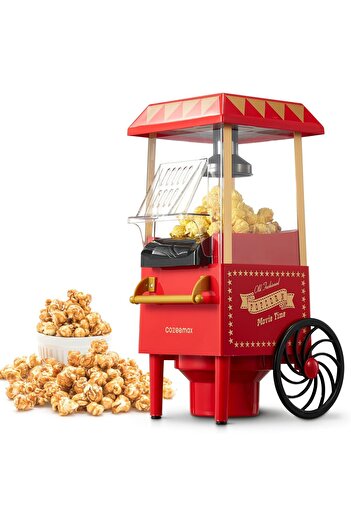 Twinkle Mart Popcorn Maker 1200W Hot Air Popper Machine, Red
