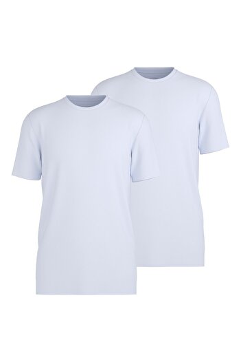 OLYMP Herren T-Shirts, Rundhals, 2er Pack - Bodywear, Modern Fit, Baumwolle