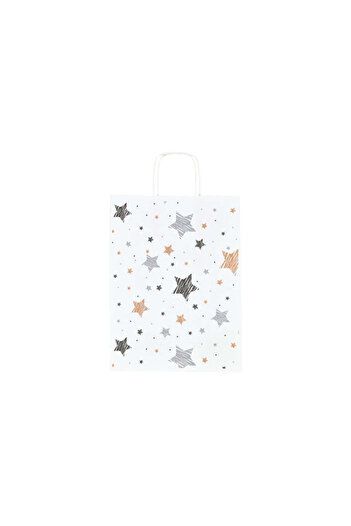 Papette Set of 10 Kraft Paper Bags with Pattern 1 Christmas 24 x 31(H) x 10cm