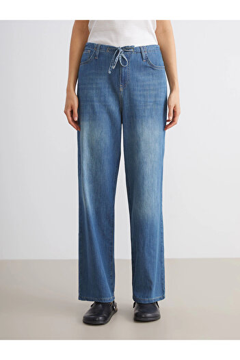 LC Waikiki Lcw Jeans Indigo Baggy Fit Women's Jean Trousers