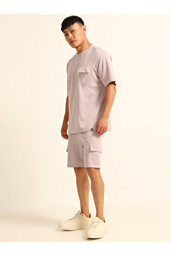 Bushirt By Styli Men Drop-Shoulder Oversized T-Shirt and Shorts Set