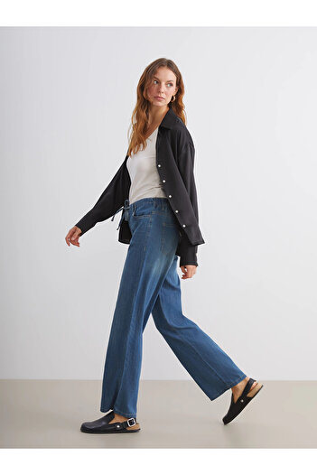LC Waikiki Lcw Jeans Indigo Baggy Fit Women's Jean Trousers