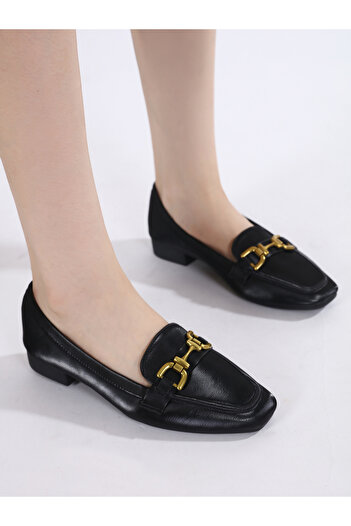 Sneak-a-Peek By Styli Plain Square Toe Bit Loafers