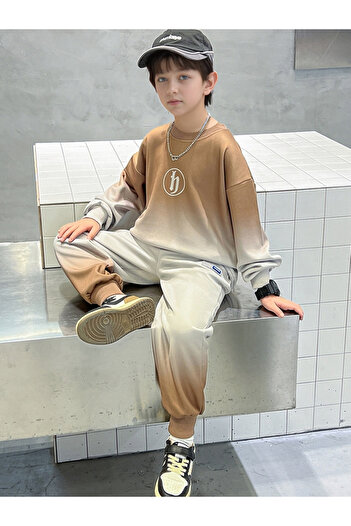 Take Two By Styli Grey Ombre Look Sweatshirt and Joggers Set