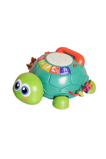 OEM Interactive toy, musical turtle with lights and phone, for babies