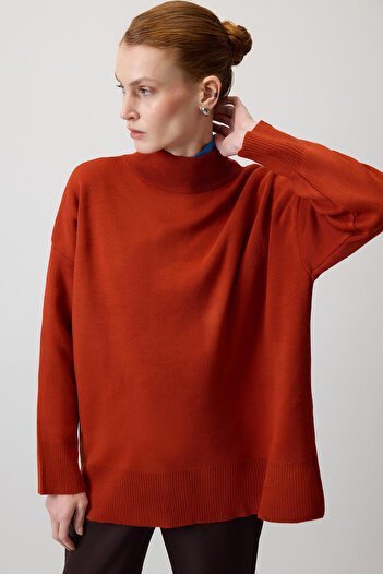 Touché Privé VERTICAL COLLAR BASIC KNITWEAR SWEATER