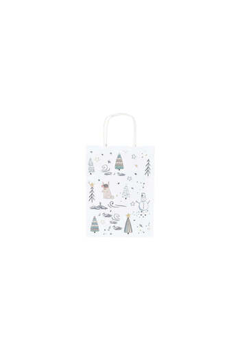 Papette Set of 10 Kraft Paper Bags with Pattern 15 Christmas 18 x 24(H) x 7cm