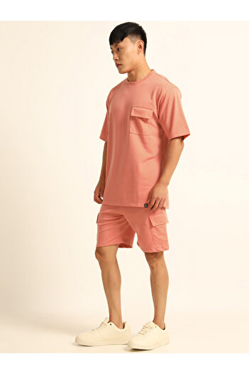 Bushirt By Styli Men Drop-Shoulder Oversized T-Shirt and Shorts Set