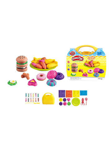 TSUMAB Funny Lucky Colored Clay DIY Food Play Set – Creative Dough Modeling Kit with Tools & Accessories