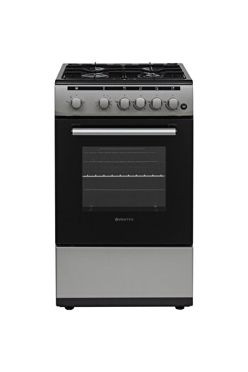 Vortex Stove, 4 burners, gas, 50 cm, grill, silver