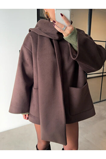 My Blog Brown Shawl Detailed Coat - 7600