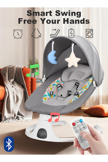 X SPRING Electric Baby Rocker with Bluetooth & Remote Control