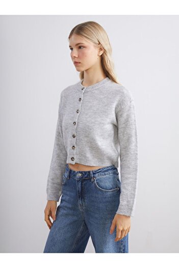 LC Waikiki Xside Crew Neck Women's Knitwear Cardigan