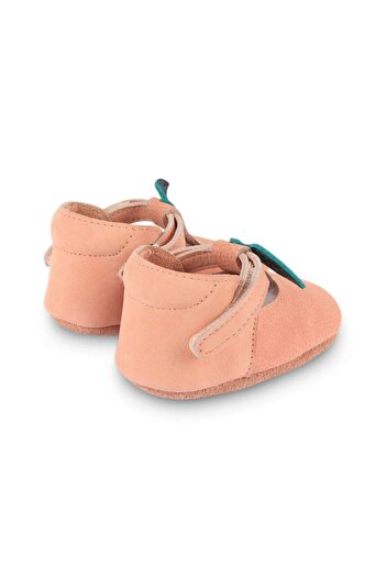 indiggo Pantofi DONSJE AMSTERDAM Nanoe cu velcro, culoare piersică, lucrați manual, piele premium, 18-24 luni