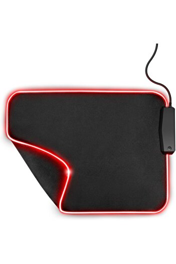 Trust GXT 765 RGB Mouse Pad & 4-Port USB Hub – 350x250mm, LED, Flexible, 1.2m Cable – Black